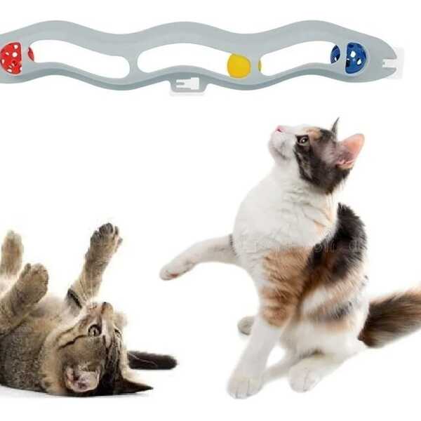 Brinquedo Pet Caça Bolas Orbital De Parede Para Gatos
