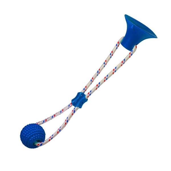 Brinquedo Puxador Para Cachorro Com Ventosa Azul - Casambiente