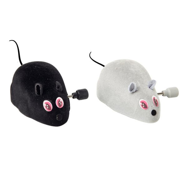 Brinquedo Ratinho de Corda para Gato Colorido Plástico Chalesco