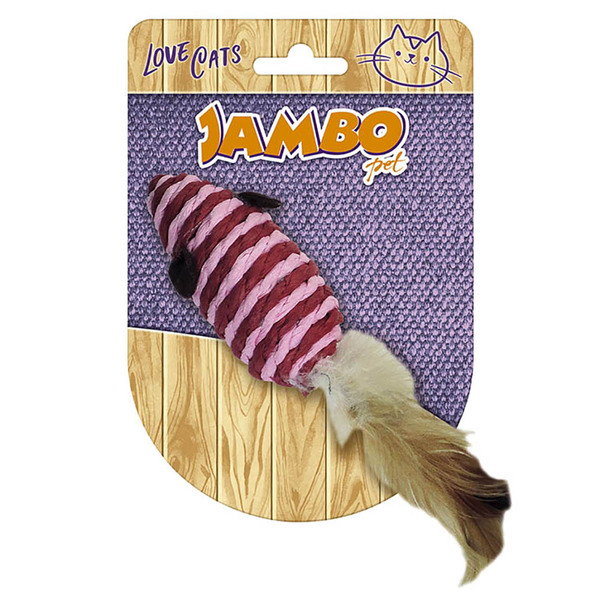 Brinquedo Rato Com Pena Para Gatos Jambo