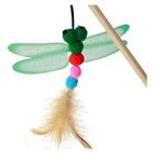 Brinquedos Para Gatos Varinha Vara E Pelúcia Catnip Verde