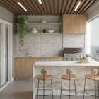 Brise Ripa Em Wpc P/ Teto Interno Cor Nogueira 290x5x6cm