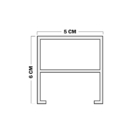 Brise Ripa Em Wpc P/ Teto Interno Cor Nogueira 290x5x6cm
