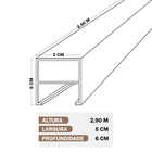 Brise Ripa Em Wpc P/ Teto Interno Cor Nogueira 290x5x6cm