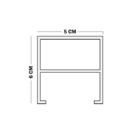 Brise Ripa Em Wpc P/ Teto Interno Cor Teca 290x5x6cm