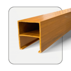 Brise Ripa Em Wpc P/ Teto Interno Cor Teca 290x5x6cm