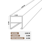 Brise Ripa Em Wpc P/ Teto Interno Cor Teca 290x5x6cm