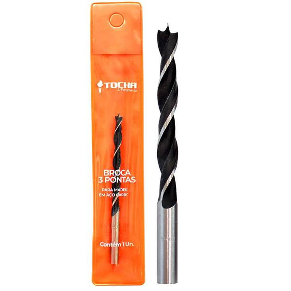 Broca 3 Pontas Tocha Para Madeira 3mm
