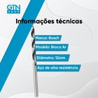 Broca Ar Bosch Pacote 5 Peças 12mm