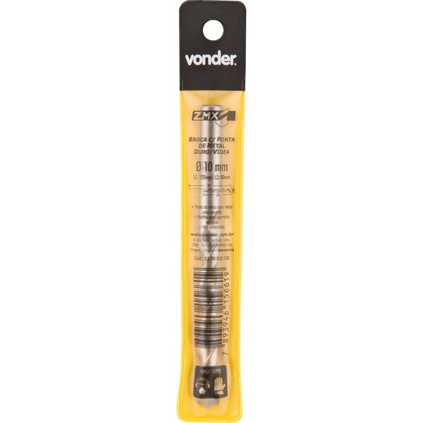Broca De Vídea 12,00x150mm Zmx Para Granito - Vonder
