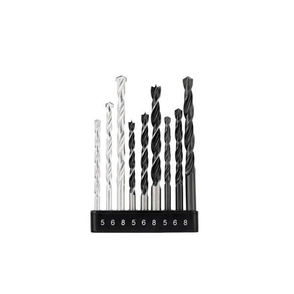 Broca Jogo 9 Pecas Concreto Widea Metal Aco Madeira Le-1924