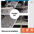 Broca Para Vidro Cerâmica Titânio Com Ponta Tungstênio 6mm -