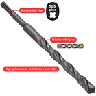 Broca Vídea Fura Parede Concreto 8mm X 160mm Encaixe Sds Plus