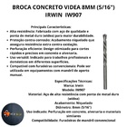 Broca Widea Concreto Alvenaria Irwin 6mm
