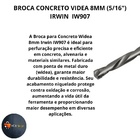 Broca Widea Concreto Alvenaria Irwin 6mm