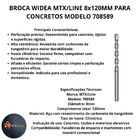 Broca Widea Mtx/line 8x120mm Concreto Tijolo Alvenaria 708589