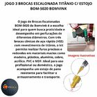 Brocas Escalonada Titânio P/ Aluminio Ferro Madeira Cobre Pvc