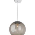 Bronzearte Pendente Globe Acrílico Fumê 30cm