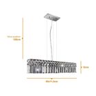 Bronzearte Pendente Paris Cristal Retangular De 4 Lâmpadasg9