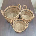 Buana Cesta Decorativa Organizadora Cachepô Fibra Natural 3 P