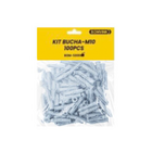 Bucha 10mm M10 C/anel Aba  Plastica Fixacao Parede Bom-5309 P