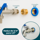 Bucha De Redução 3/4 x 1/2 Latão Rosca Macho x Femea Conector