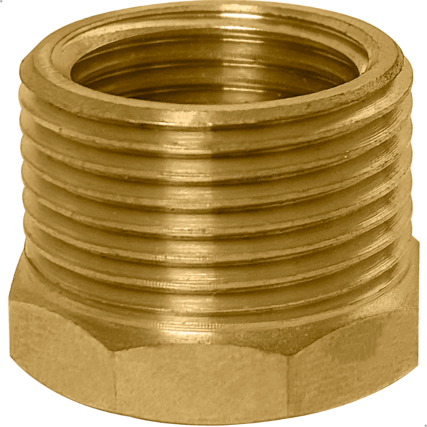 Bucha De Redução 3/4 x 1/2 Latão Rosca Macho x Femea Conector