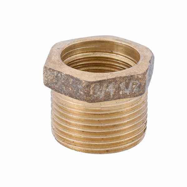 Bucha de Redução Curta Latão Roscável Água Quente e Fria 22x15mm ou 3/4"x1/2" Ramo