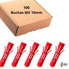Bucha Mx 10mm Anti Giro Com Aba De Nylon Vermelha 100 Pç