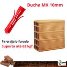 Bucha Mx 10mm Anti Giro Com Aba De Nylon Vermelha 100 Pç