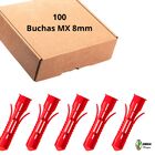 Bucha Mx 8mm Anti Giro Com Aba De Nylon Vermelha 100 Pç