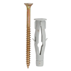 Bucha Nylon para Alvenaria 10mm com Parafuso 15 unidades