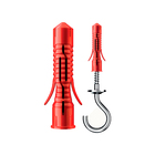 Bucha Nylon para Alvenaria 6mm com Parafuso Gancho 4 unidades