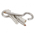 Bucha Nylon para Alvenaria 8mm com Parafuso Gancho 2 unidades