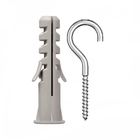 Bucha Nylon para Alvenaria 8mm com Parafuso Gancho 5 unidades