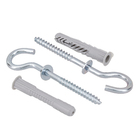 Bucha Nylon para Alvenaria 8mm com Parafuso Gancho UX 2 unidades