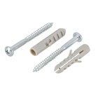 Bucha Nylon para Alvenaria 8mm com Parafuso Standers 40 peças