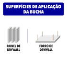 Bucha Nylon para Drywall 4mm com Parafuso Standers 100 peças