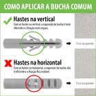 Bucha para Alvenaria 3,4mm com Escápula Standers 4 peças