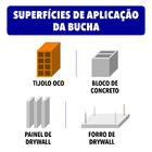 Bucha para Alvenaria 6mm com Parafuso Gancho Standers 2 peças