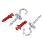 Bucha Nylon para Alvenaria 6mm com Parafuso Gancho Sforplast 4 peças