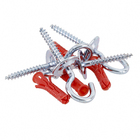 Bucha Nylon para Alvenaria 6mm com Parafuso Gancho Sforplast 4 peças