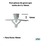 Bucha Para Drywall De 04  A 16mm E Parafusos Com 100 Peças