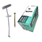 Bucha Para Drywall E Parede Oca Sk44 Com Parafuso Kit 10 Pçs
