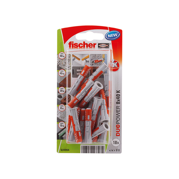 Bucha para Fixação de Objetos 8mm 10 Peças Fischer