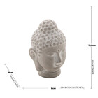 Buda Cabeça Hindu Namastê Tibetano Sidarta Concreto Cinza 8 X