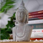 Buda Corpo Hindu Namastê Tibetano Sidarta Concreto Cinza 10 5