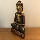 Buda Dourado Em Madeira 45cm