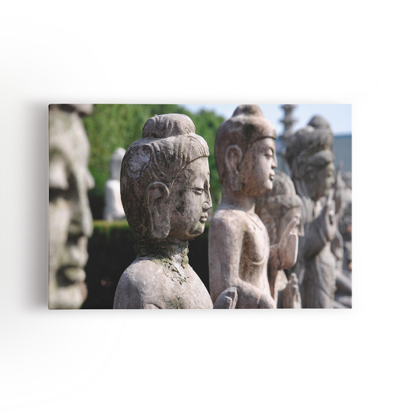 Buda Estátuas Fotografia Paisagem Quadro Canvas 100x70cm
