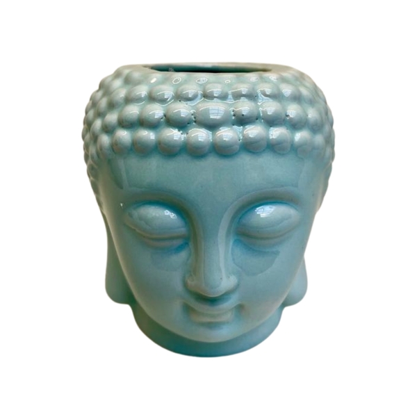 Buda Ornamento De Cerâmica Estatueta Decorativa Azul
